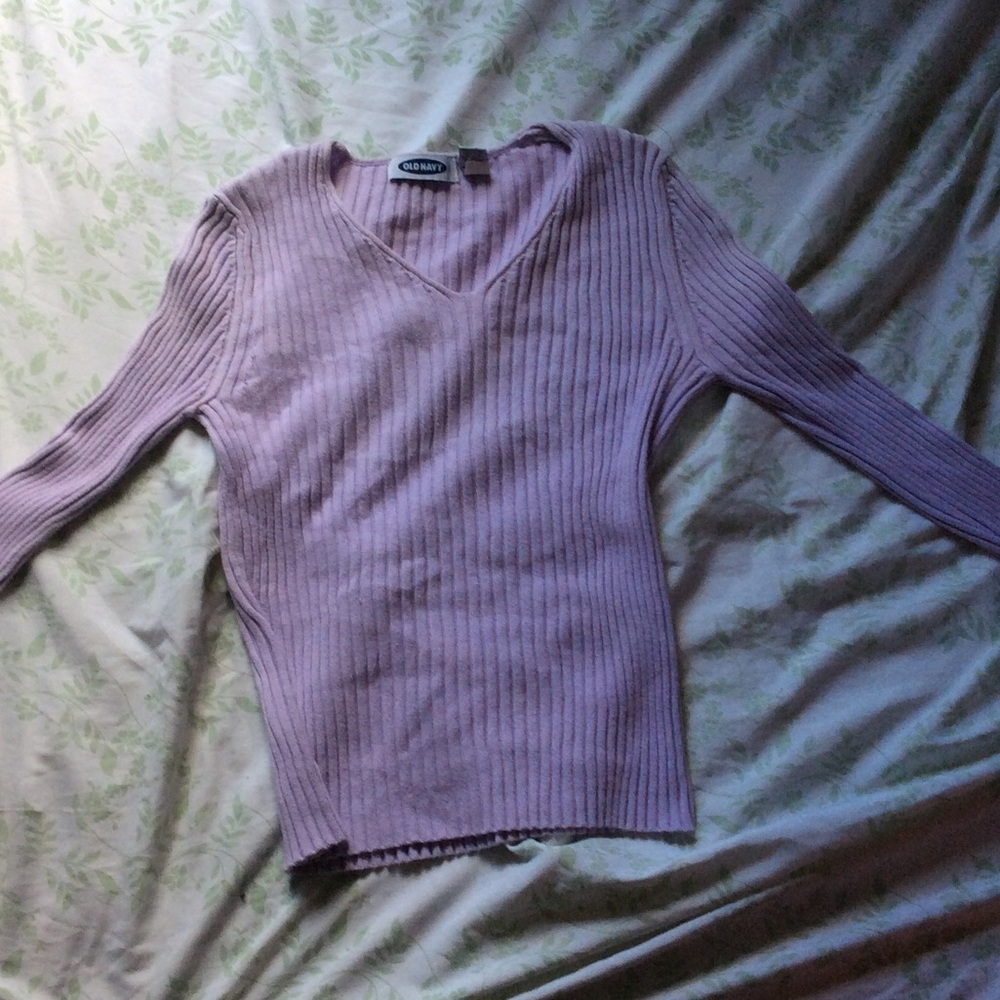 Purple long sleeve v neck