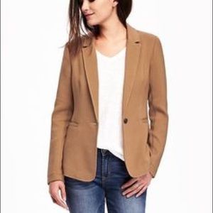 Textured Twill Blazer in Camel NWT