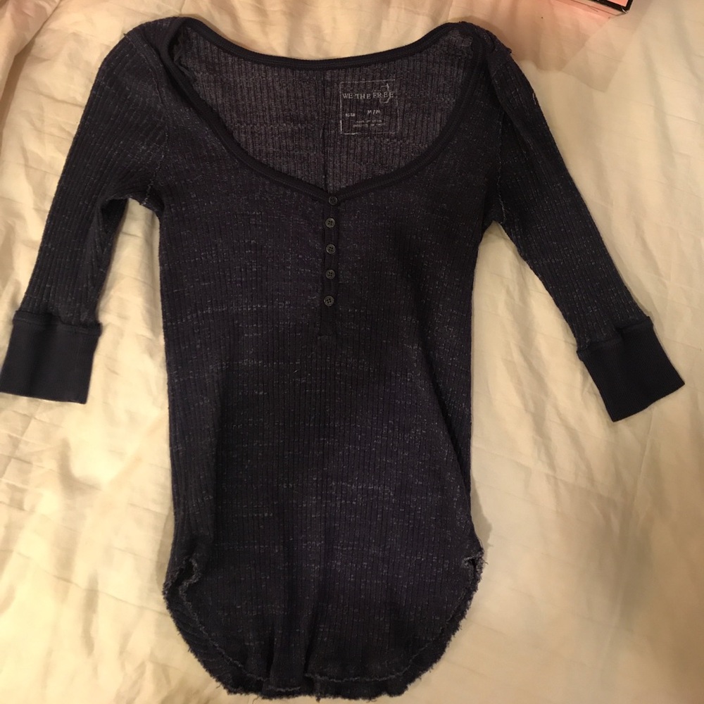 Free People Jill-Knit Henley - Picture 5 of 8