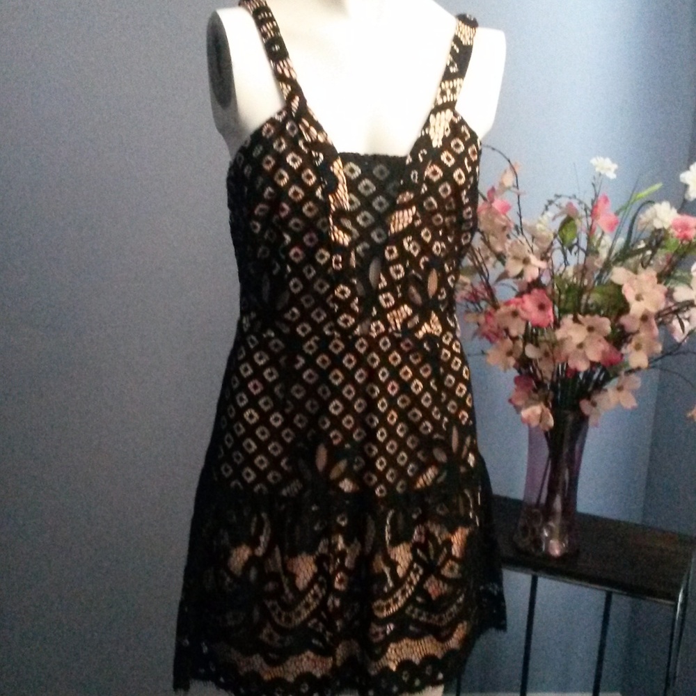 Black lace dress