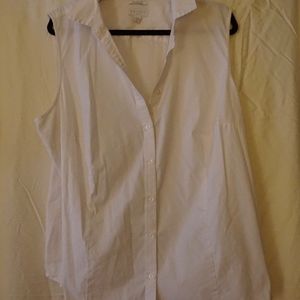 SALE!!! White Summer Sleeveless Blouse