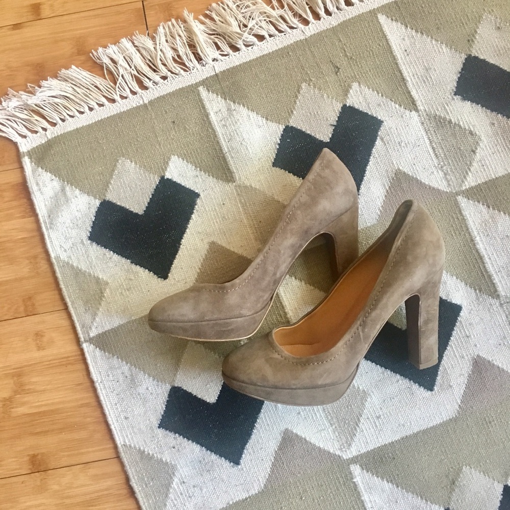 J crew coddington suede heels