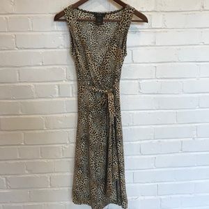 BCBG wrap dress animal print
