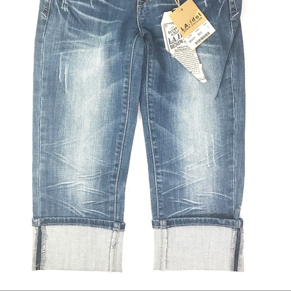 ❤️SOLD❤️LA Idol Light Denim Capris sz 7 - Picture 4 of 4
