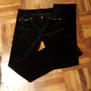 7 For All Mankind black velvet jeans - Size 26