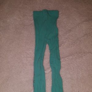 Aqua blue footless tights