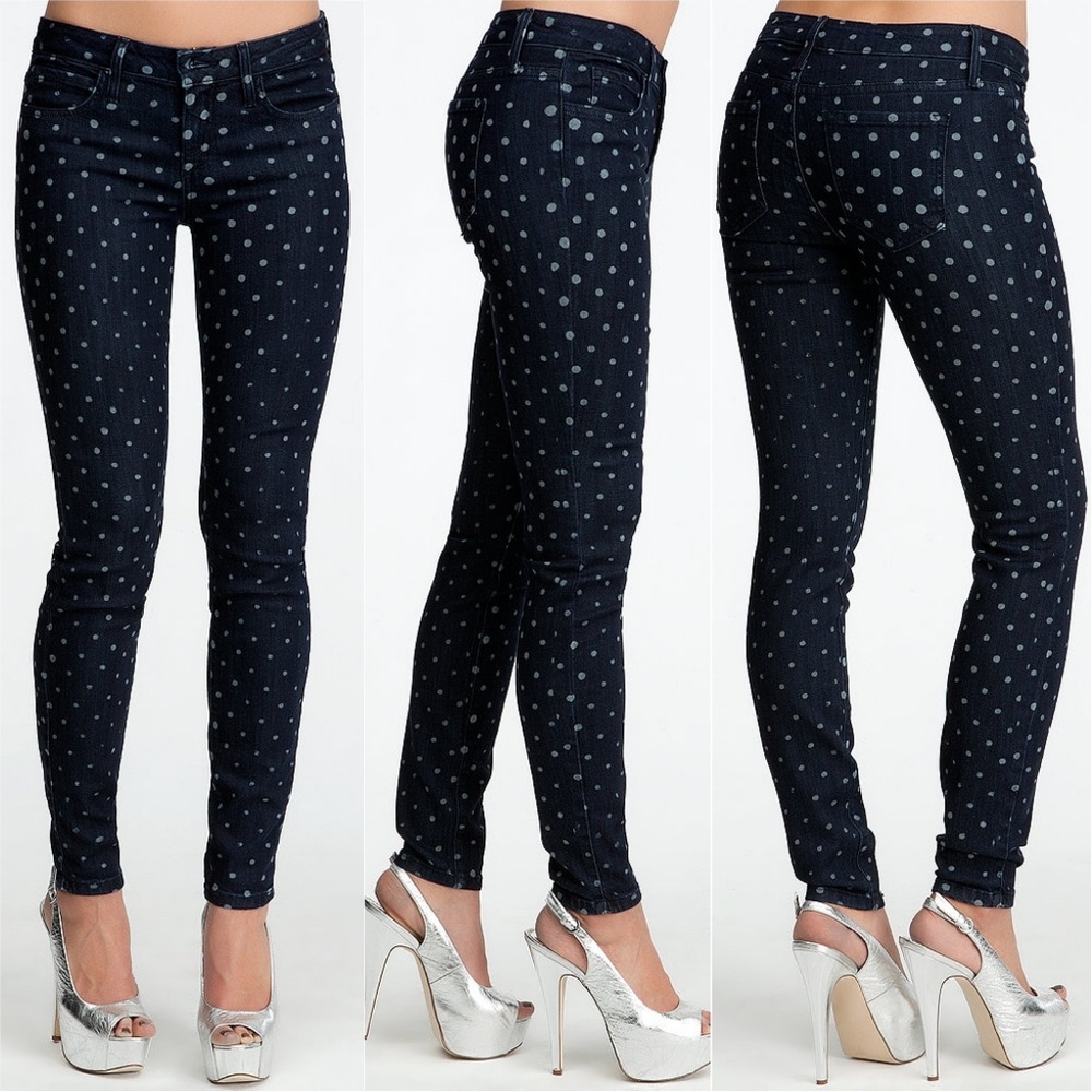 Bebe Polkadot Icon Skinny Jeans