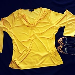 Jones new york yellow long sleeve top 2x