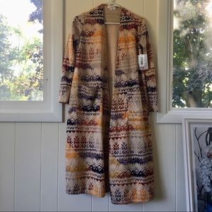 LuLaRoe Sweaters - NWT LuLaRoe Sarah Cardigan M Fall Aztec Jacquard LuLaRoe Sweaters - NWT LuLaRoe Sarah Cardigan M Fall Aztec Jacquard