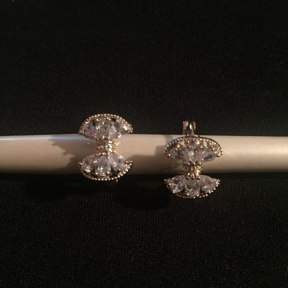 Small Bow Earrings Gold Filled 18K Guaranteed