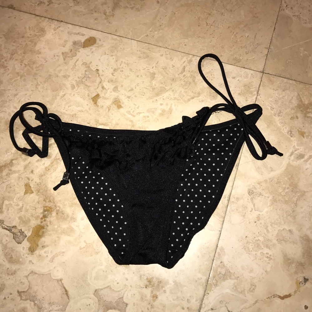 Cotton On black ruffle bikini bottom