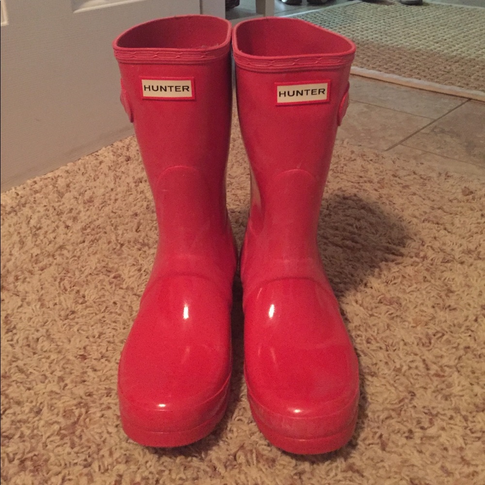 Hunter 'Original Short' Gloss Rain Boot - Red