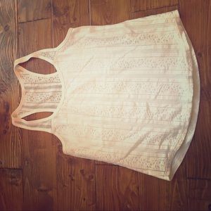 Lace white tank