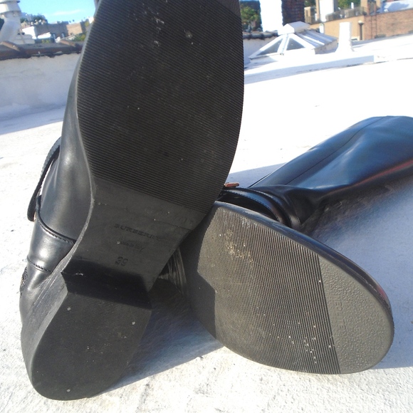 FIRM! BURBERRY BLACK EQUESTRIAN RIDING BOOTS SZ 39 - Picture 7 of 8