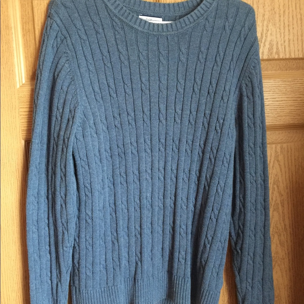 Light Blue Cable Knit Sweater
