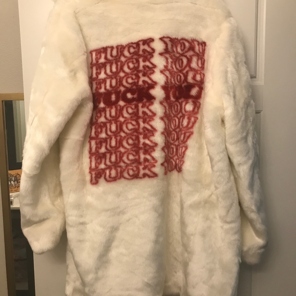 Supreme x Hysteric Glamour white fur men's large