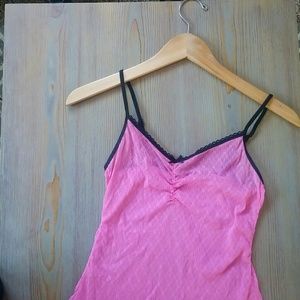 Lacy pink and black sexy nighty