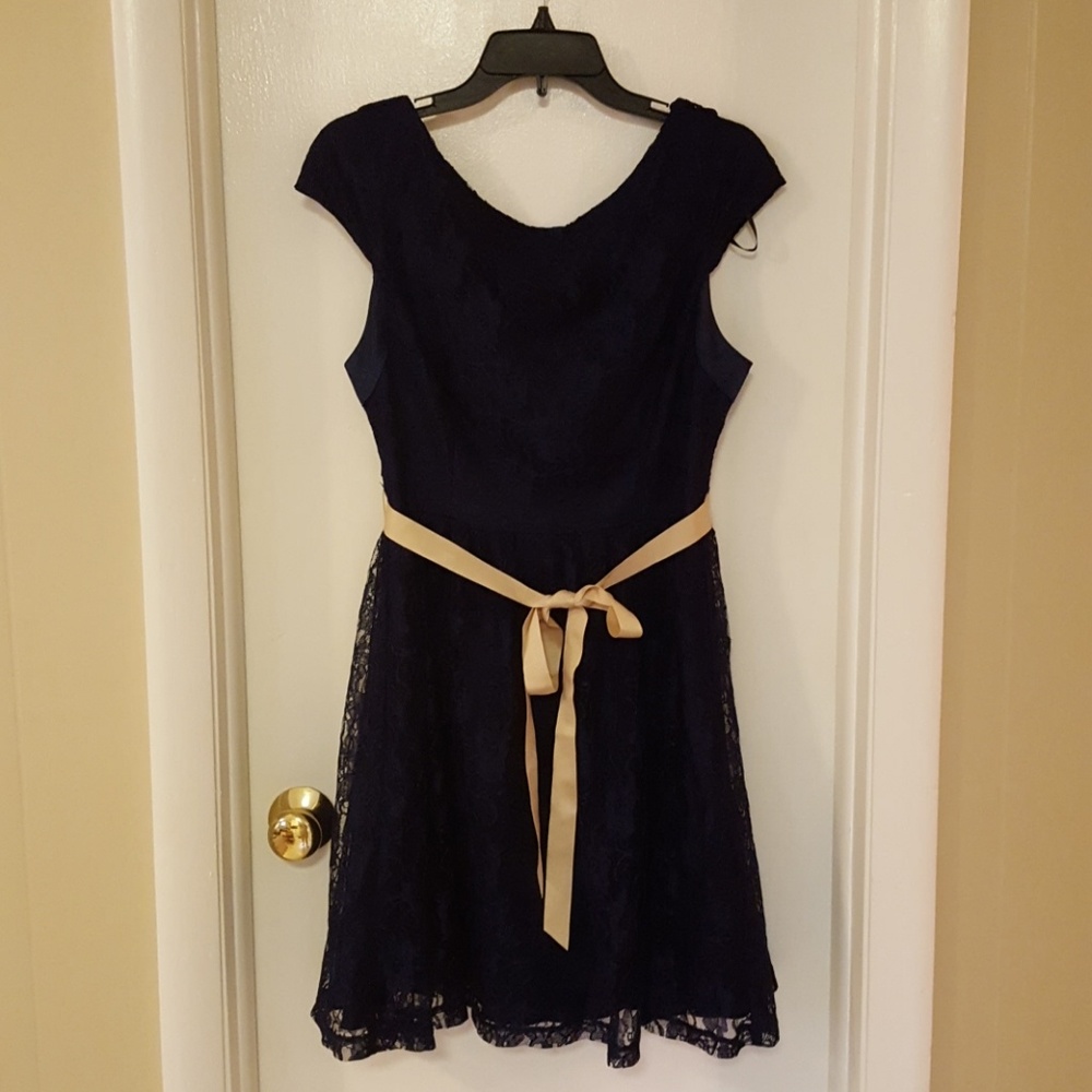 Navy lace dress