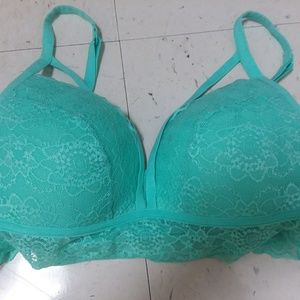 VS Pink Turquoise/ Sea Foam Green Bralette M(D-DD)