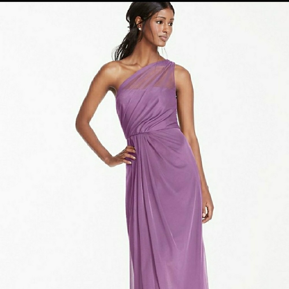 David's Bridal Wisteria Color bridesmaid dress