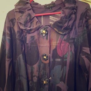 B.LE.U. Cardigan swing top 1x