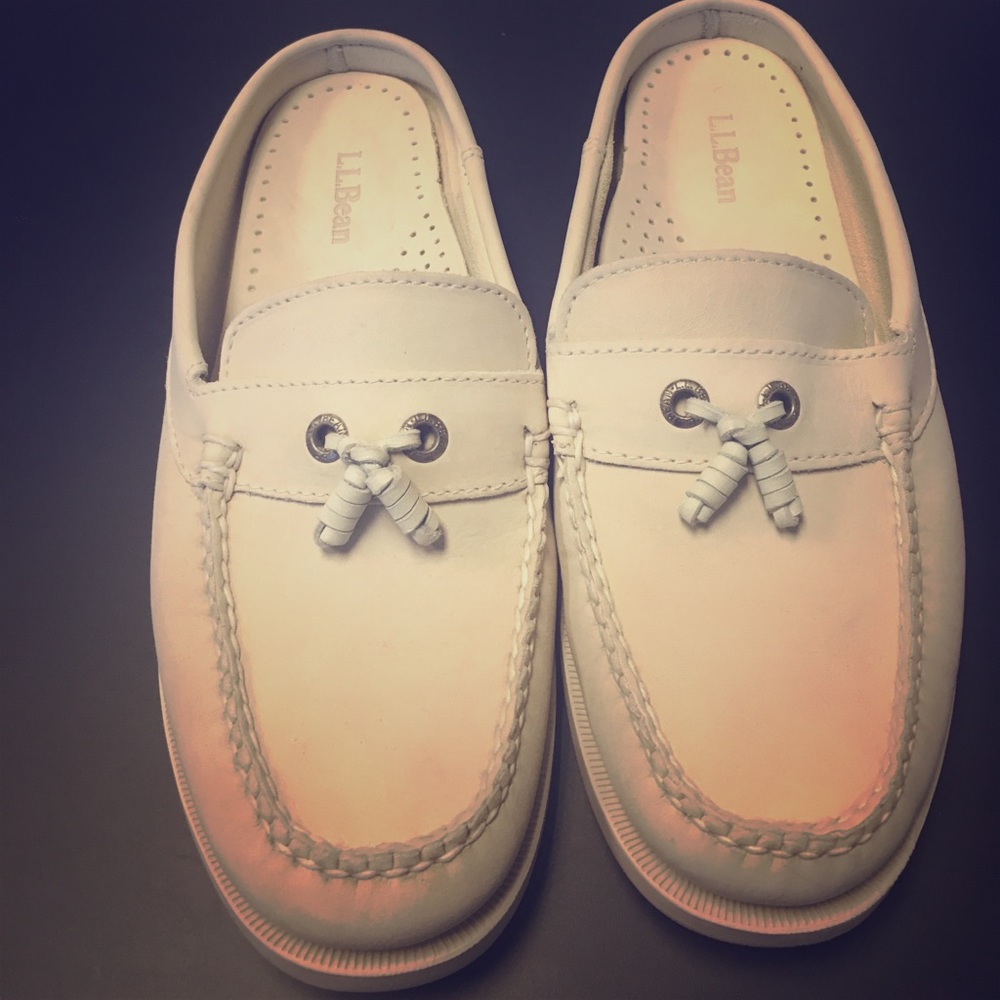 Brand new Lands End leather mules