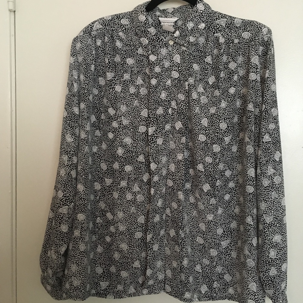 Funky Vintage top with shoulder pads