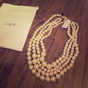 J. Crew Multi Strand Pearl Necklace NWT