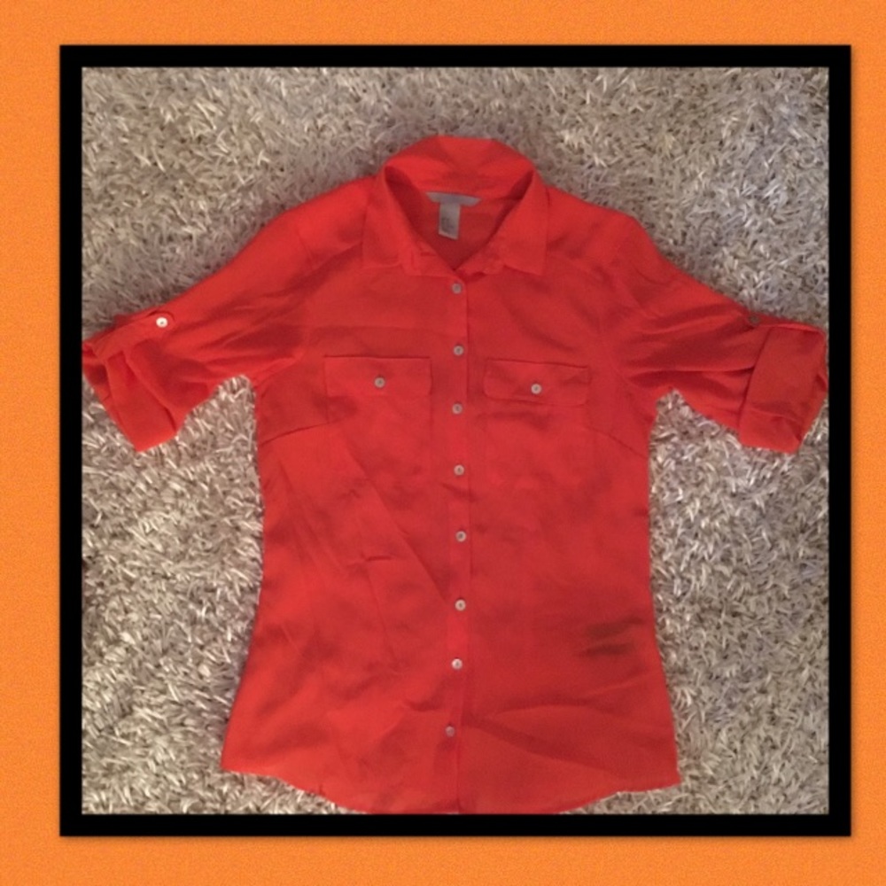 H&M•Starburst Orange Blouse
