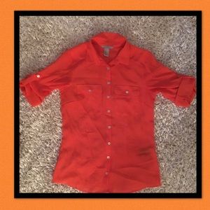 H&M•Starburst Orange Blouse