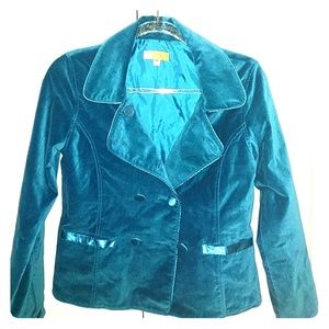 Teal Velvety Blazer