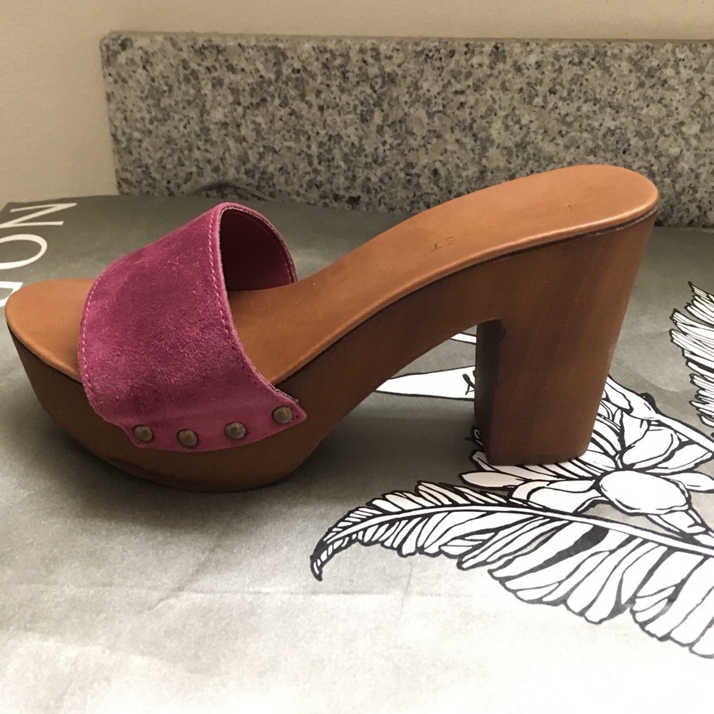 Burgundy Suede Platforms