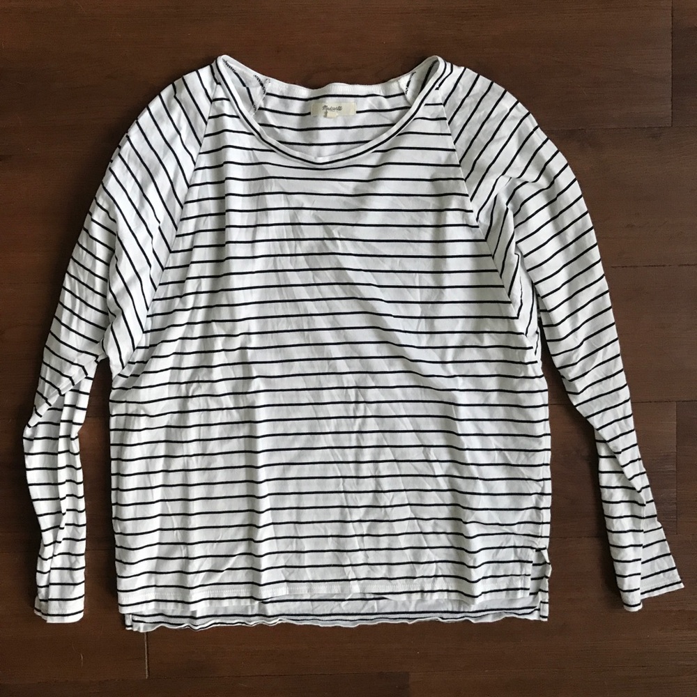 Madewell striped cotton long sleeve in medium