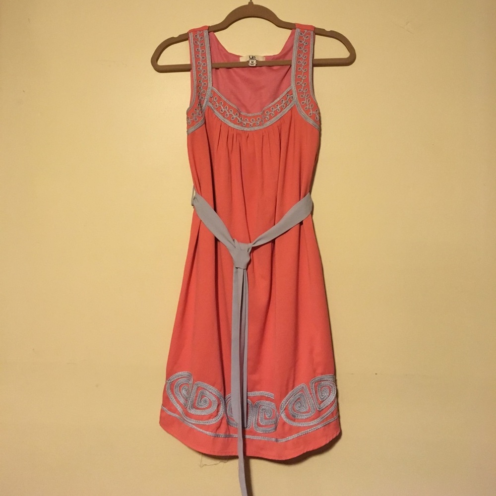Salmon shift dress