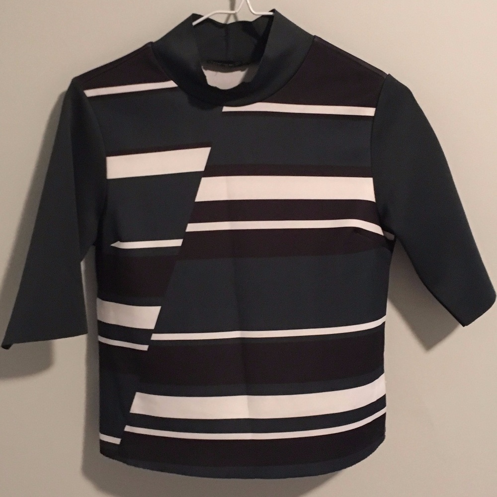 Zara striped mod top