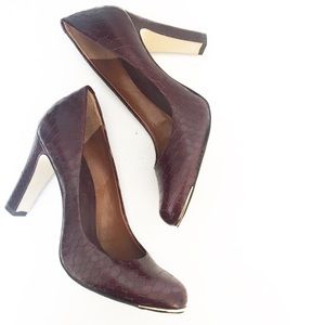 Banana Republic Red Leather Pump Snake Print Banana Republic Red Leather Pump Snake Print