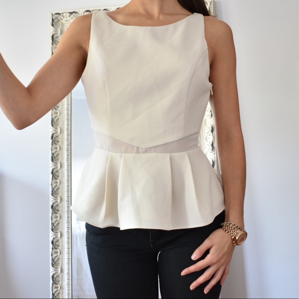 Pins and needles, women's peplum tank, small