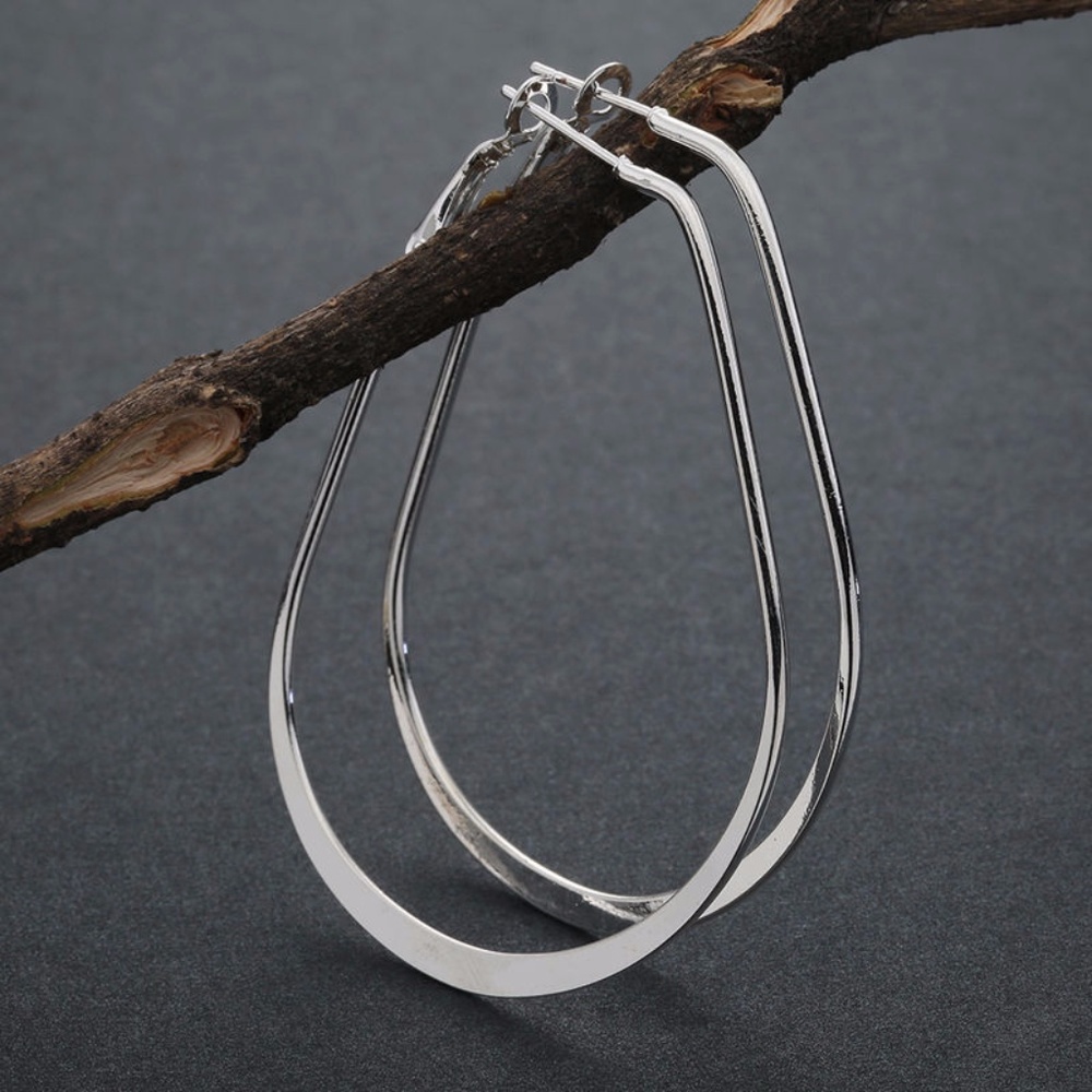 Sterling Silver Rounded Hoops