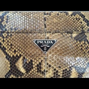 Authentic vintage exotic Prada Shoulder clutch