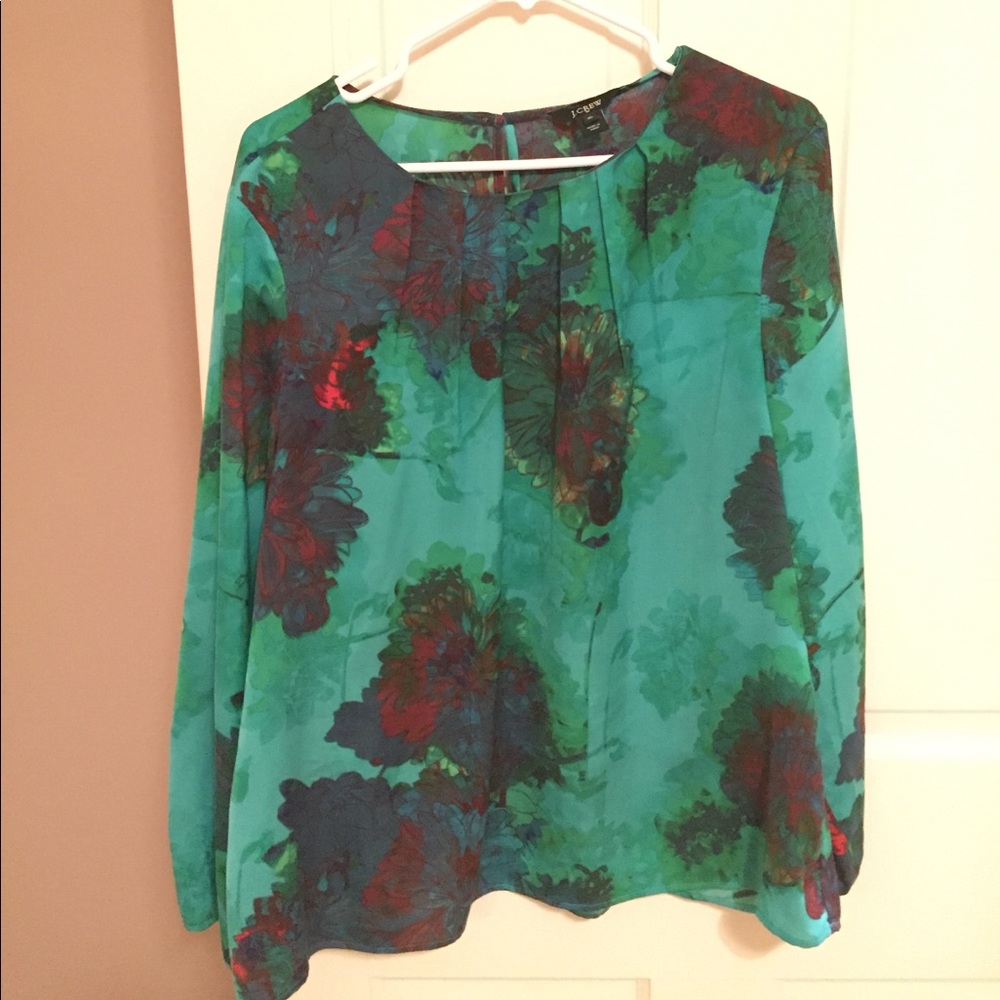 Teal J Crew blouse