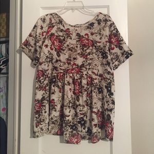 Peplum Style Floral Top