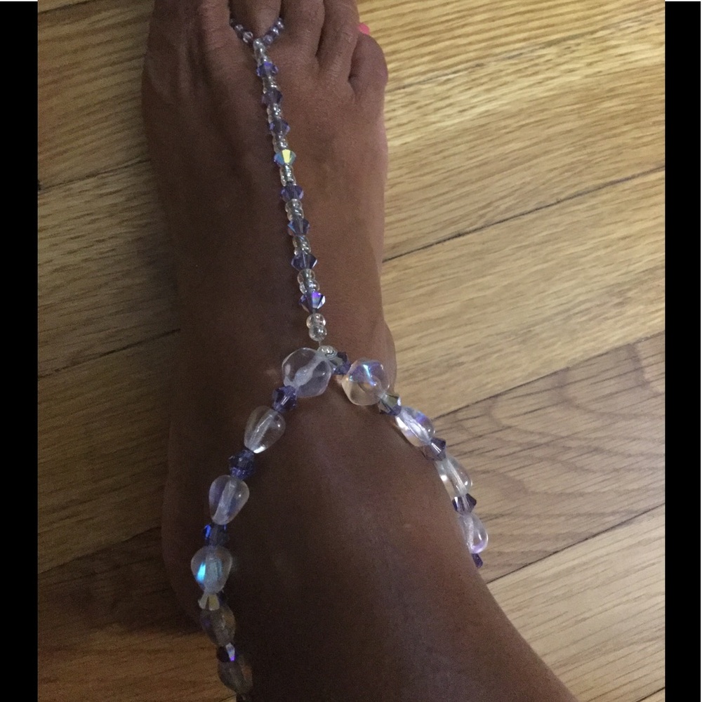 Anklet and toe ring in one