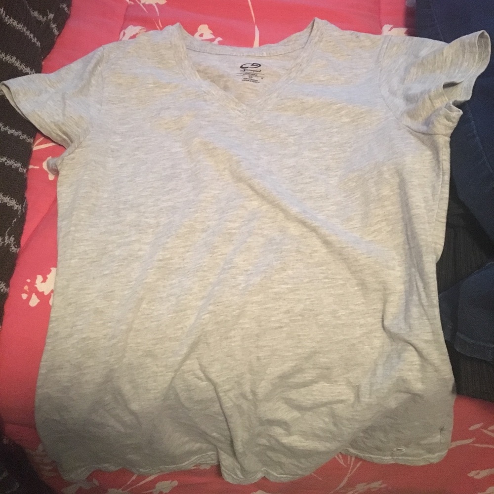 Small Petite Champion V-Neck shirt. Worn once