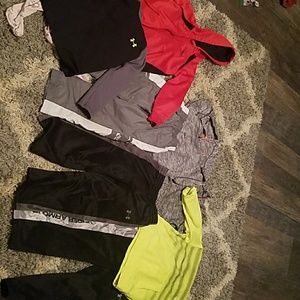 3 size 5 pants, 5 size 5 shirts