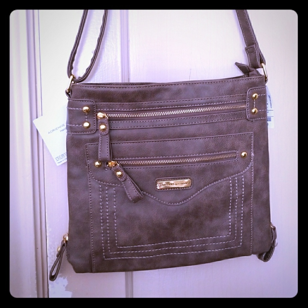 Adrienne Vittadini Top Zip Crossbody Hangbag