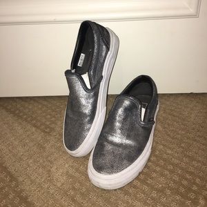 Women's Vans metallic slide on sneaker size 9