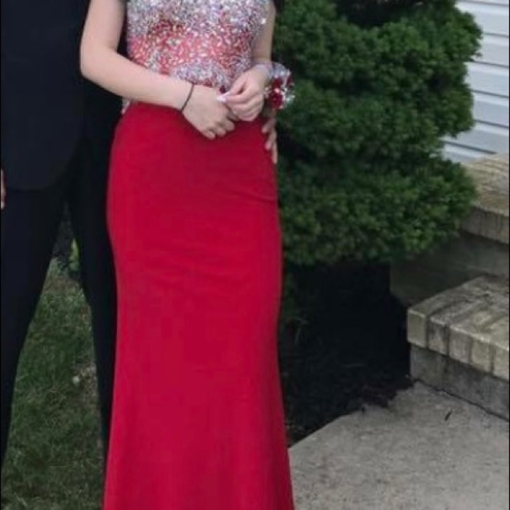 Size 2 long red dress