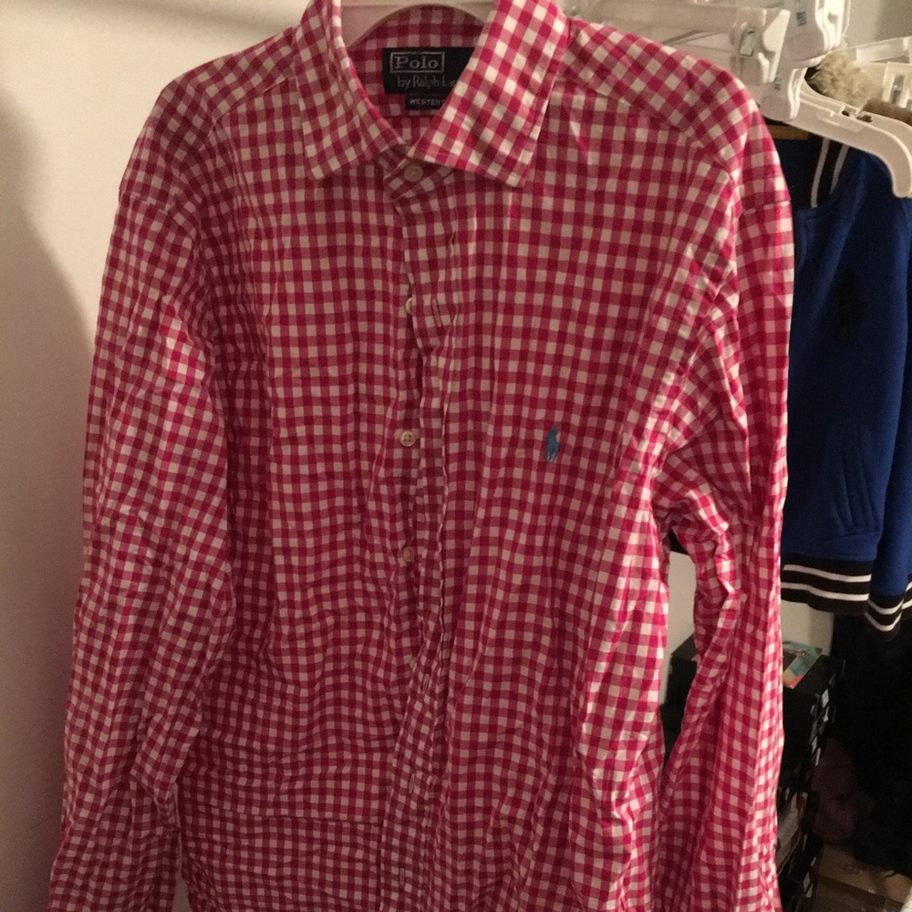 Men's Long Sleeve Polo Button Down Shirt