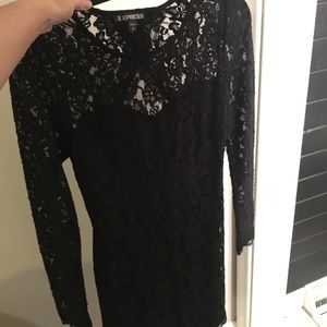 Black lace dress