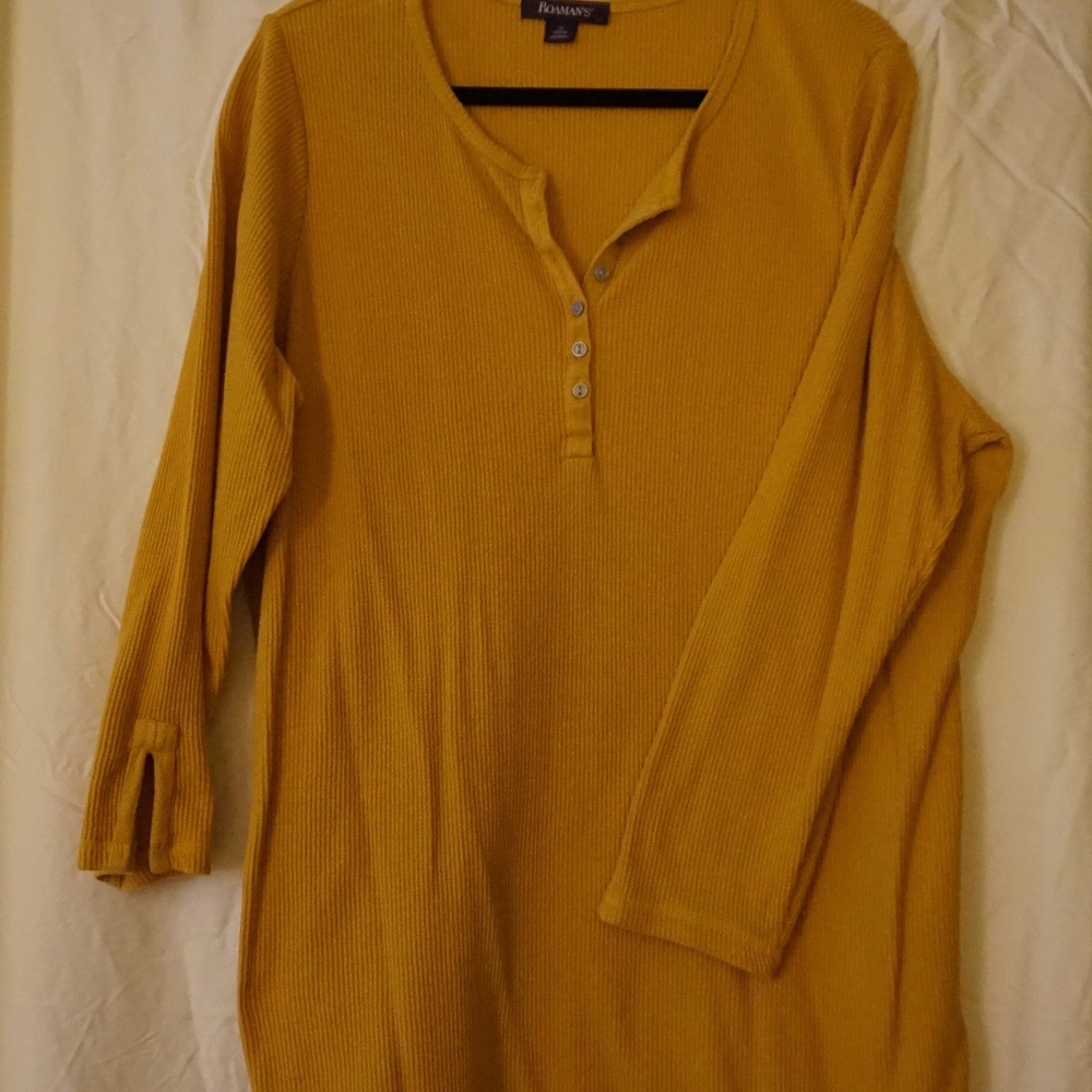 SALE!!!! Goldenrod Henley